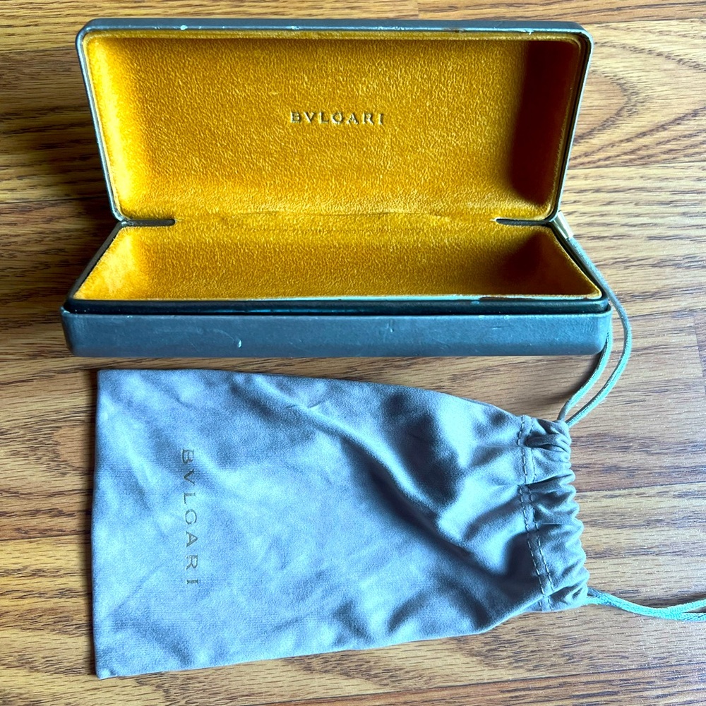 Bvlgari sunglasses case and sleeve